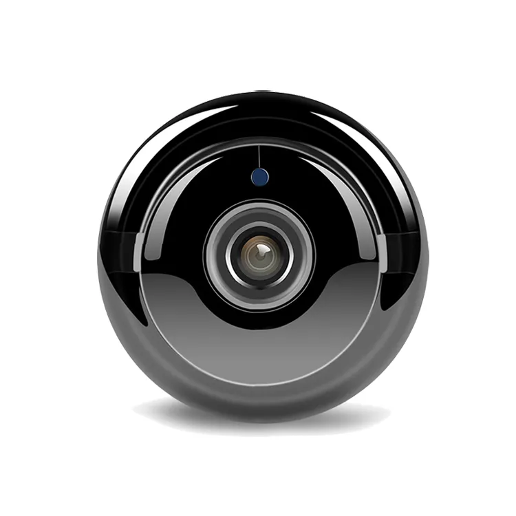 Black Round Design Easy Setup Smart Net Mini Wifi P2P CCTV Camera Panoramic