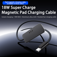 Câble de charge magnétique PD de 2 m adapté à l'iPad Pro Air, charge par contact arrière, câble tressé en nylon, charge rapide 18 W