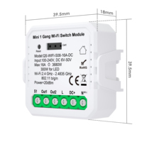 Interrupteur intelligent NFC WiFi avec télécommande RF, commande vocale, disjoncteur 100-240V, contact sec 12V 24V, relais