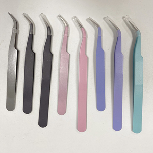 Stainless Steel Beauty Slanted Tweezers Colorful Pink Blue Purple DIY <strong>Eyelash</strong> Tweezer Nail Art Sticker <strong>Rhinestones</strong> Picking Tool - Product Image 5
