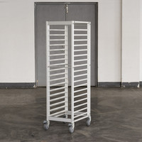 Étagère de cuisson réglable en aluminium, 400x600 feuilles, chariot de boulangerie fermé, plateau de rangement, 9/15/18 niveaux