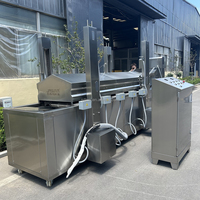 Productielijn voor automatische frituurapparatuur van roestvrij staal voor aardappelchips, frieten en maïs snacks