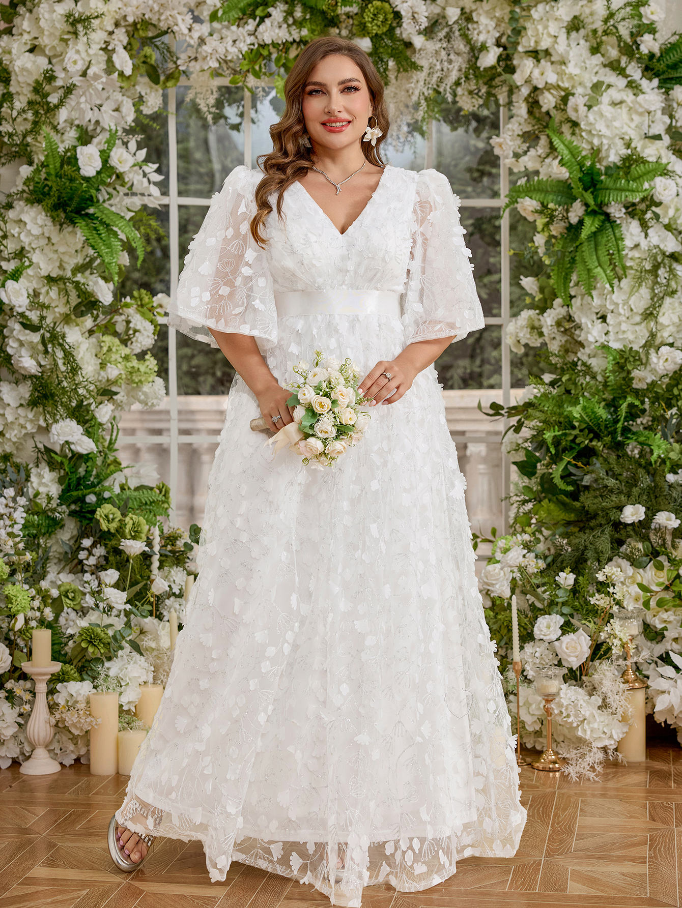 elegant big size wedding outfits