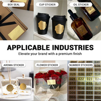 Étiquettes personnalisées en rouleau avec feuille d'or métallique, impression à chaud et découpe, idéales pour les pots de lotion corporelle, les bougies parfumées