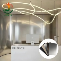 Panel y Tablero de Pared de Fibra de Carbono y Cristal, Lámina de Chapa de Madera de Bambú con Diseño de Textura Metálica de Estilo Moderno