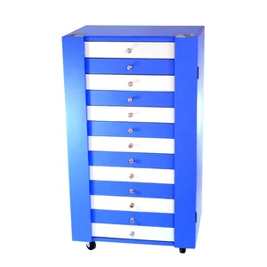 Faux Leather 288 Slots Factory Price Exhibition Display Sunglasses Cabinet With Wheel Trolley Glasses Portable Storage Suitcase