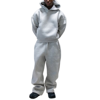 Ensemble survêtement homme en molleton de coton chaud et confortable, taille plus, pantalon de survêtement ample à jambes larges, personnalisé OEM