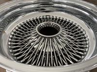 Velg Kawat Baja Berat Model Cross Lace 18X8J 72/100 Spoke Chrome untuk Mobil Klasik Retro, Cocok untuk Semua Tipe
