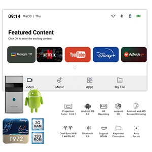 Projecteur vidéo mini 4K pour enfants, autofocus, correction trapézoïdale, ultra courte focale, jeu interactif, apprentissage, laser DLP 1080P - Product Image 4