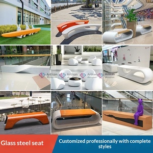 Asiento de Fibra de Vidrio Personalizado, Diseño Creativo en Forma de Guijarro, para Interiores y Exteriores, Centros Comerciales, Áreas de Descanso Públicas, Guangdong - Product Image 3