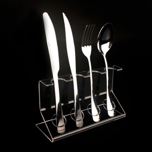 Fabrik Großhandel neue transparente Acryl hochwertige Restaurant Küche HotelMesser, Gabel und Löffel Display Rack - Product Image 5