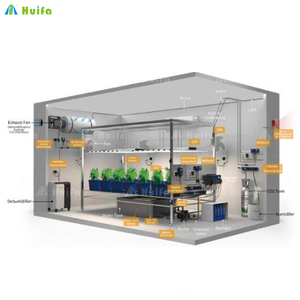 HUIFA Hydroponic Farming Shipping Container System <b>Greenhouse</b> Container With Vertical Growing Racks Facilities for Sale Containe - Product Image 2
