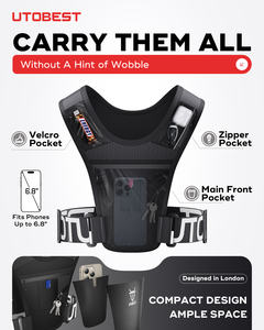 UTOBEST per adulti canottiera corta con cintura regolabile impermeabile e traspirante porta telefono con tasche Decorative - Product Image 3