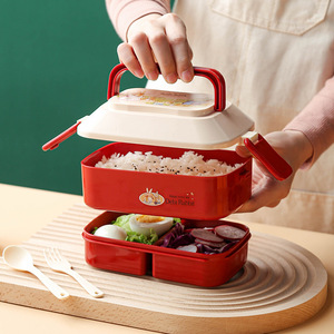 New Arrival Cute House Shape for Girl Kids BPA Free Insulated Portable Bento Lunch <b>Box</b> with Handle for Funny Kids School - Product Image 3
