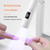 Lampe UV LED rechargeable miniature pour le séchage des ongles, avec rotation à 360° °   Écran d'affichage multifonction rotatif
