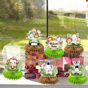 2024 Baptism Animal Centerpiece Toppers Table <b>Party</b> Decoration Paper Honeycomb for Baby Shower - Product Image 6