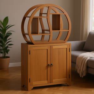 Mobile Yin Yang in Teak con 5 Ripiani, Arredamento Moderno per Soggiorno - Product Image 2