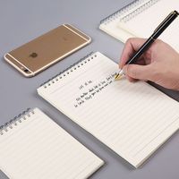간단한 수직 플립 노트북 책, 큰 격자 핸드북, 두꺼운 수평선 메모장
