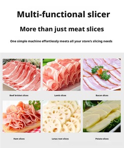 Rebanadora de Carne Semiautomática, Grosor Ajustable, Cuchilla de Acero Inoxidable, Máquina Cortadora de Carne Fresca, Diseño Vertical - Product Image 3