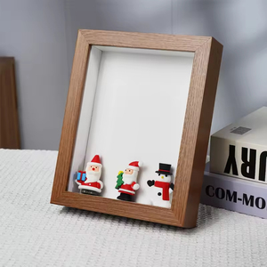 Black White Walnut MDF 8x8 8x10 10x10 16x16 Inch A4 Decoration Art Picture Photo <b>Frame</b> <b>Deep</b> 3D Shadow Box <b>Frame</b> With Plexiglass - Product Image 3