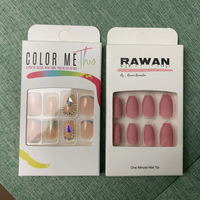 Boîte personnalisée pour faux ongles prêts à être expédiés, emballage pour pointes d'ongles