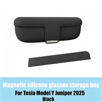 Per Tesla Model Y Juniper 2025 2026: Custodia Magnetica in Silicone per Occhiali, Organizer per Cruscotto, Accessori Interni Auto