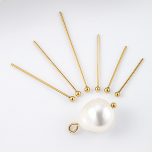 Épingles à tête ronde en acier inoxydable plaqué or 18 carats de 0,6 mm, multi-tailles, <span class=keywords><strong>pour</strong></span> la fabrication de bijoux DIY, pendentifs et composants <span class=keywords><strong>pour</strong></span> <span class=keywords><strong>boucles</strong></span> <span class=keywords><strong>d</strong></span>'<span class=keywords><strong>oreilles</strong></span> - Product Image 2
