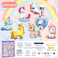 Kinder pädagogische Kunst handwerk Mini Färbung Graffiti Puppe Dinosaurier Einhorn Kreative Gips Malerei Form Zeichnung Kit Spielzeug