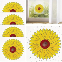 Autocollants de mouche de fenêtre de conception de tournesol transparents non toxiques pièges à insectes d'agriculture