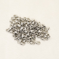 Fermoir mousqueton en acier inoxydable plaqué or 18 carats PVD, sans ternissement, poli, pour la création de bijoux DIY