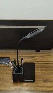 Wholesale Custom Logo 3-in-1 Mobile Phone 15W Wireless <b>Charging</b> Stand Pen Holder LED Desk <b>Lamp</b> Eco-Friendly Promotional Gift - Product Image 5