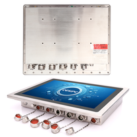Panel PC Industrial Táctil con Carcasa de Acero Inoxidable, Resistente al Agua IP67, Todo en Uno para Fábrica de Alimentos