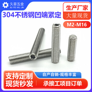 สกรูหัวจมสแตนเลส Jiufei Hardware DIN916 ขนาด M1.6 M2 M3 M4 M5 เกลียวมาตรฐานเมตริก ระดับ 8.8 ผิวเรียบ - Product Image 5