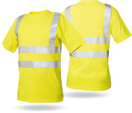 हॉट सेल 100% पॉलिएस्टर बर्डआई/सिंगल जर्सी हाई विज़ पोलो शर्ट सुरक्षा रिफ्लेक्टिव पोलो टी शर्ट