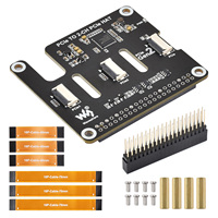 Carte adaptatrice Waveshare HAT pour Raspberry Pi 5, étend les connecteurs FFC 2 canaux, prend en charge l'empilage de plusieurs HAT PCIe A293