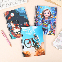 Carnet A6 ligné à spirale double personnalisé en gros pour commandes en gros - Fleur rose tulipe pour étudiant