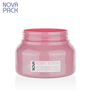 Pots d'<span class=keywords><strong>argile</strong></span> pour cire d'épaule ronde de 250ml PET PCR contenant de lotion pour gommage au beurre de corps pots en plastique <span class=keywords><strong>rose</strong></span> de 8oz avec couvercles blancs - Product Image 6