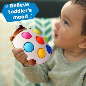ของเล่นเสริมพัฒนาการแบบมอนเตสซอรี่ บอร์ดกิจกรรมสำหรับเด็กวัย 1-3 ปี ของเล่นบีบปุ่ม ของเล่นเดินทางรูปเครื่องบิน รถยนต์ เม่นพลาสติก สำหรับเด็กอายุ 10+ ปี - Product Image 4