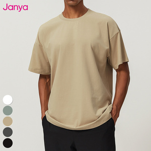 Magliette da corsa traspiranti a girocollo larghe magliette sportive di alta qualità a maniche corte in cotone T-Shirt da ginnastica per gli uomini - Product Image 1