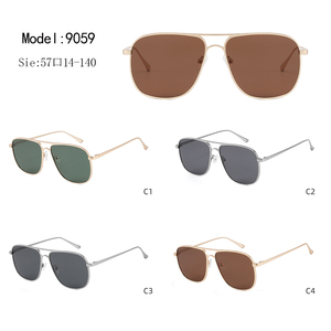 Unisex Pilot <b>Sunglasses</b> Full Rim Rectangle Metal <b>Frame</b> UV400 Protection Adult Outdoor Activities - Product Image 3
