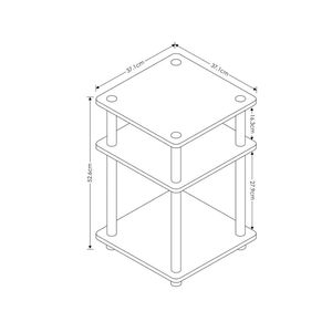 Turn N Buis Eenvoudige Montage Multipurpose Plank Columbia Walnoot Zwart Aquarium Salontafel - Product Image 2