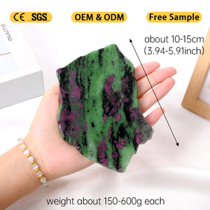 แผ่นหินรูบี้โซไซต์ธรรมชาติขัดเงาสำหรับตกแต่ง ขายส่ง - Product Image 3
