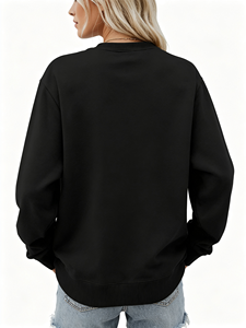 Sweat-shirt pour femme très populaire, col rond, manches longues, imprimé lettres 'Game Day', coupe ample et décontractée - Product Image 2