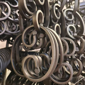 Rouleaux décoratifs <span class=keywords><strong>en</strong></span> <span class=keywords><strong>fer</strong></span> <span class=keywords><strong>forgé</strong></span> à bas prix <span class=keywords><strong>cercle</strong></span> O rouleaux pour porte de clôture porte - Product Image 6