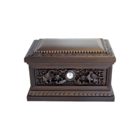 Urna de Madera de Ébano Personalizada, Ataúd Pequeño, Caja Resistente a la Humedad, 200/220 Pulgadas Cúbicas, Diseños Personalizables para Uso Funerario en Cementerios