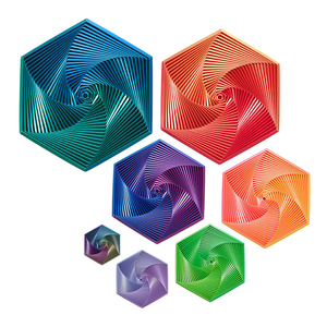 3D In Nhựa Fractal Thần Kinh Hexagon Mới Lạ Căng Thẳng Cứu Trợ Cà Rốt Tháp Đồ Chơi - Product Image 1