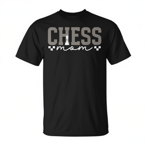 T-shirt Chess Mom pour joueur d'échecs, cadeau pour mère, noir, unisexe, taille S à 3Xl - Product Image 2