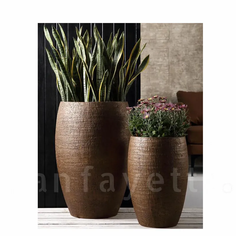 Bernard Outdoor Cement Flower Pot Very Large Garden Pots And Planters Stone Planter Tall Indoor Plant Stand For Plants Flower