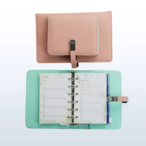 Mini Carpeta de bolsillo con 6 anillas personalizada, tamaño A5, organizador de cuero PU, <span class=keywords><strong>Agenda</strong></span> con encuadernación en espiral, Mini carpeta estacionaria - Product Image 6