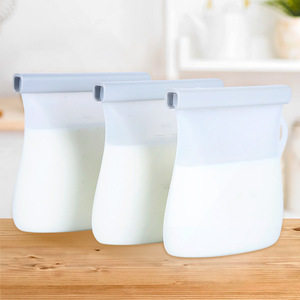 ถุงเก็บน้ำนมแม่ซิลิโคน 250 มล. พร้อมฝาปิดแบบพลิกสำหรับเก็บรักษาอาหารในตู้เย็น - Product Image 4